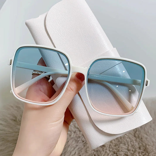 lunettes de soleil rectangulaire gros vert