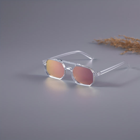 lunettes de soleil transparent de couleur